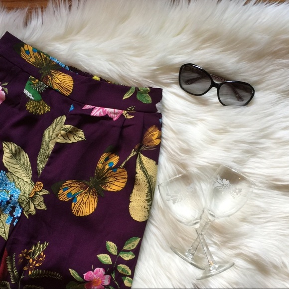 Romeo and Juliet Purple Floral Pants - Picture 2 of 4